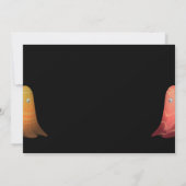 Invitation d'Halloween Ghosts colorée (Dos)