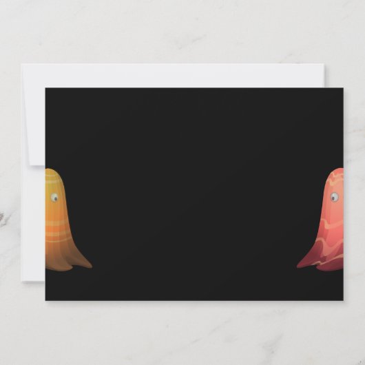 Invitation d'Halloween Ghosts colorée (Dos)