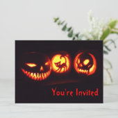 Invitation d'Halloween Jack-o'-lantern (Debout devant)