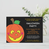 Invitation d'Halloween Jack-o'-lantern 5x7 Citroui (Debout devant)