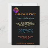 Invitation d'Halloween jeunes sorciers Citrouilles (Dos)