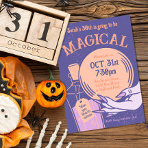 Invitation d'Halloween magique et mystique