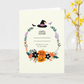 Invitation d'Halloween mignonne (Fleur jaune)