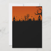 Invitation d'Halloween modifiable, fête d'Hallowee (Dos)