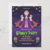 Invitation d'Halloween modifiable, fête d'Hallowee (Devant)