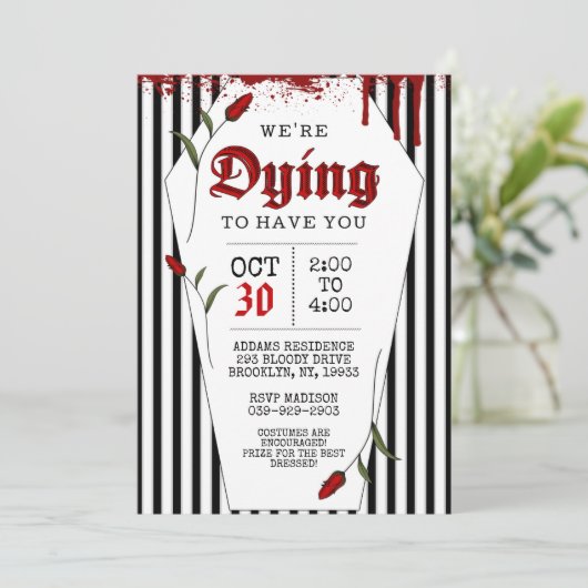 Invitation d'Halloween, nous mourons (Debout devant)