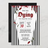 Invitation d'Halloween, nous mourons (Devant / Derrière)