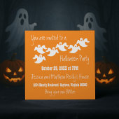 Invitation d'Halloween, Orange