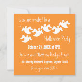 Invitation d'Halloween, Orange (Devant)