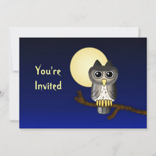 Invitation d'Halloween personnalisée de la Chouett