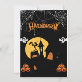 Invitation d'halloween personnalisée pour la fête  (Dos)