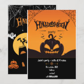 Invitation d'halloween personnalisée pour la fête  (Devant / Derrière)