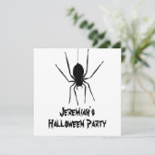Invitation d'Halloween pour araignées Déplaisantes (Debout devant)