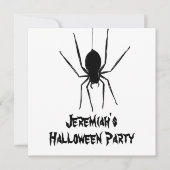 Invitation d'Halloween pour araignées Déplaisantes (Devant)