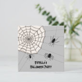 Invitation d'Halloween pour araignées Déplaisantes (Debout devant)