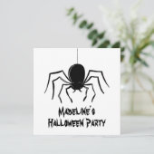 Invitation d'Halloween pour araignées Déplaisantes (Debout devant)
