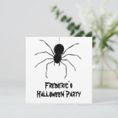 Invitation d'Halloween pour araignées Déplaisantes (Debout devant)