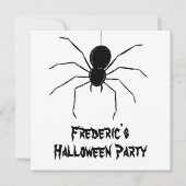 Invitation d'Halloween pour araignées Déplaisantes (Devant)