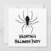 Invitation d'Halloween pour araignées Déplaisantes (Devant)