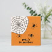 Invitation d'Halloween pour araignées Déplaisantes (Debout devant)
