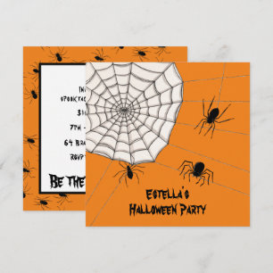 Invitation d'Halloween pour araignées Déplaisantes