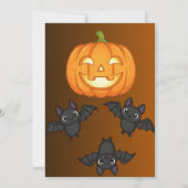 Invitation d'Halloween pour chat de citrouille ave (Dos)