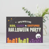 Invitation d'Halloween pour enfants (personnalisat (Debout devant)