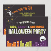 Invitation d'Halloween pour enfants (personnalisat (Devant / Derrière)