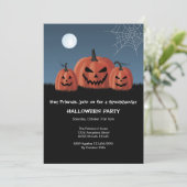 Invitation d'Halloween pour les citrouilles (Debout devant)