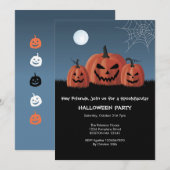 Invitation d'Halloween pour les citrouilles (Devant / Derrière)