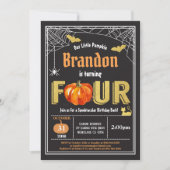 Invitation d'Halloween pour les enfants de 4 ans.  (Devant)