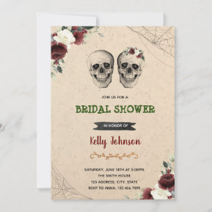 Invitation d'Halloween pour une douche de mariage