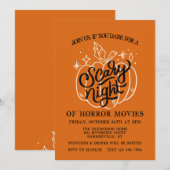 Invitation d'Halloween pour une Nuit Effrayante (Devant / Derrière)
