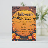 Invitation d'Halloween - Rejoignez-nous pour une f (Debout devant)