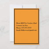 Invitation d'Halloween - Rejoignez-nous pour une f (Dos)