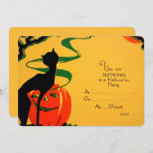 Invitation d'Halloween Retro (Devant / Derrière)
