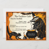Invitation d'Halloween Retro Personnalisable (Devant)