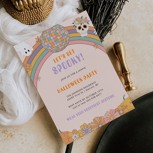 Invitation d'Halloween rétro pour une Halloween Su