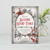 Invitation d'Halloween sanglante Bon moment (Debout devant)