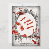 Invitation d'Halloween sanglante Bon moment (Dos)