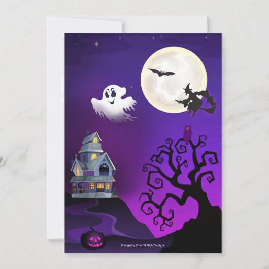 Invitation d'Halloween Spooktaculaire (Dos)