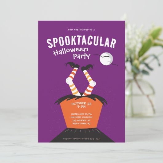 Invitation d'Halloween Spooktacular (Debout devant)