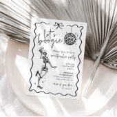 Invitation d'Halloween squelette Let's Boogie