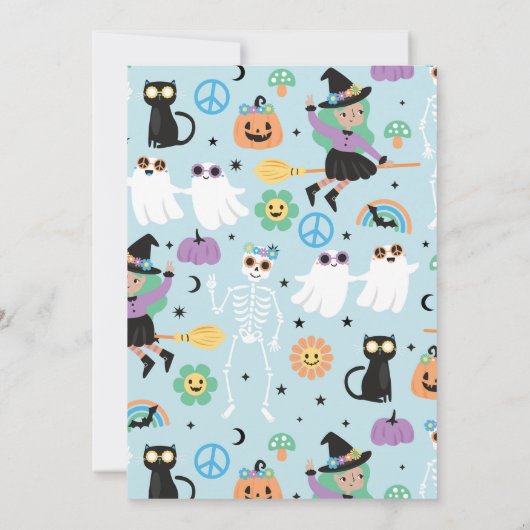 Invitation d'Halloween Vibes éffrayantes (Dos)