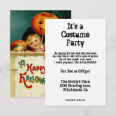 Invitation d'Halloween Vintage (Devant / Derrière)