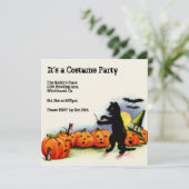 Invitation d'Halloween Vintage (Debout devant)