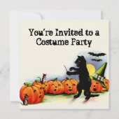 Invitation d'Halloween Vintage (Dos)