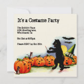 Invitation d'Halloween Vintage (Devant)
