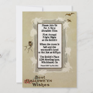 Invitation d'Halloween Vintage