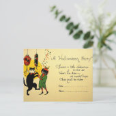 Invitation d'Halloween vintage (Debout devant)